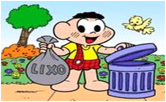 Até personagens  em quadrinho ajudando na reciclagem
